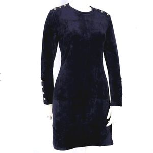 Juicy Couture Black Label Navy Velour Stretch Dres